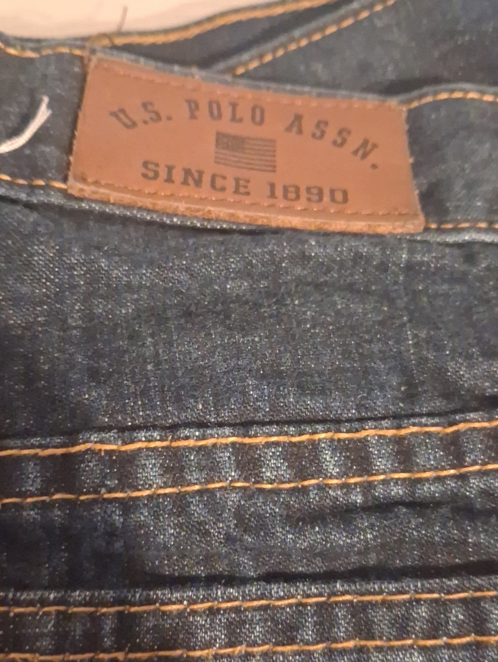 U.S. Polo Assn. Men’s Indigo Denim Jeans with Contrast Amber Stitching